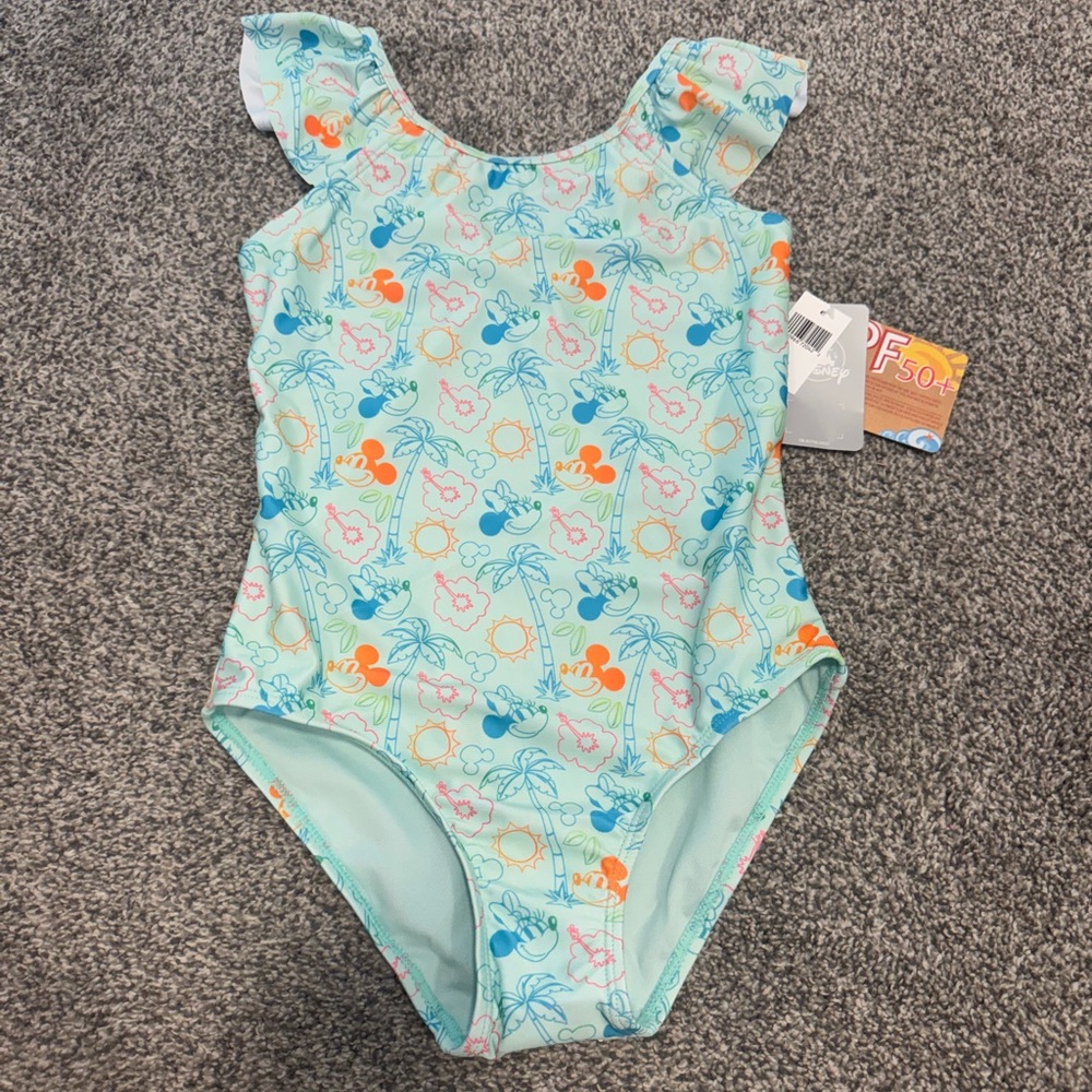 Minnie Mouse One Piece Swimsuit with Ruffled Sleeves